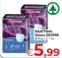 Despar Adult Pants Unisex DESPAR M 8 pz/L 7 pz offerta