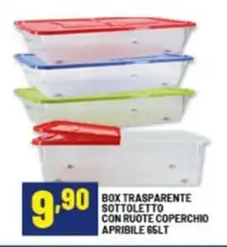 Risparmio Casa Box trasparente sottoletto con ruote coperchio apribile offerta