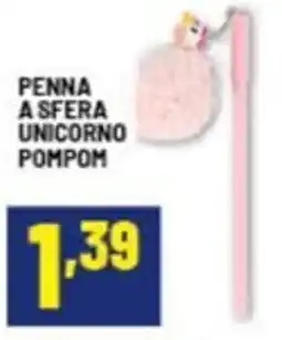 Risparmio Casa Penna a sfera unicorno pompom offerta