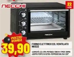 Risparmio Casa NECCHI FORNO ELETTRICO VENTILATO NKS22 offerta