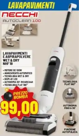 Risparmio Casa Necchi lavapavimenti e aspirapolvere wet & dry NHF 19 offerta
