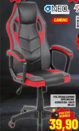 Risparmio Casa POLTRONA GAMING 96422 offerta