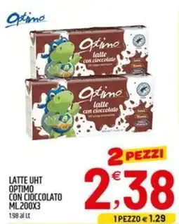 Ard Discount Latte uht optimo con cioccolato offerta