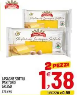 Ard Discount Lasagne sottili PAST ORO offerta
