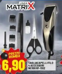 Risparmio Casa TAGLIACAPELLI FILO 4 ACCESSORI NC100 RF-1102 offerta