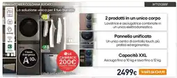 Unieuro LG WASHTOWER COLONNA BUCATO WT1210BBF offerta