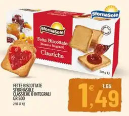 Ard Discount Fette biscottate sfornasole classiche o integrali offerta