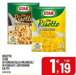 Ard Discount Risotto star ai funghi/alla milanese/ ai funghi e zafferano offerta