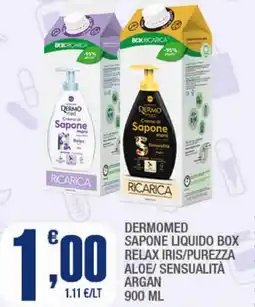 Splendidi e Splendenti Dermomed sapone liquido box relax iris/purezza aloe/sensualità argan offerta