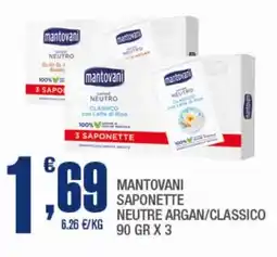 Splendidi e Splendenti Mantovani saponette neutre argan/classico offerta