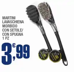 Splendidi e Splendenti Martini lavaschiena morbido con setole/ con spugna offerta