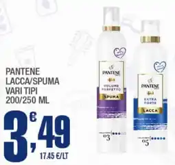 Splendidi e Splendenti Pantene lacca/spuma offerta