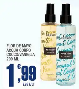 Splendidi e Splendenti Flor de mayo acqua corpo cocco/vaniglia offerta