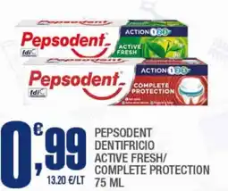 Splendidi e Splendenti Pepsodent dentifricio active fresh/ complete protection offerta