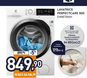 Unieuro Ew8f396h lavatrice caricamento frontale 9 kg 1551 giri/min a bianco offerta