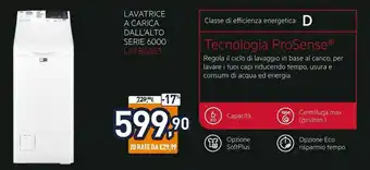 Unieuro Aeg l6tbg621 lavatrice libera installazione caricamento dall'alto bianco 6 kg 1200 giri/min a+++ offerta