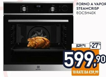 Unieuro Eoc5h40x forno elettrico 72 l nero, acciaio inossidabile a offerta