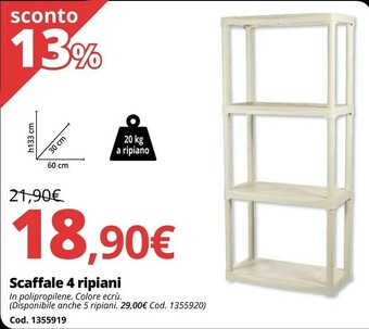 Brico Io Scaffale 4 ripiani offerta