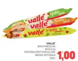 Eté Valle' basi fresche sfoglia rotonda/rettangolare brisee rotonda offerta