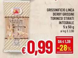 Famila GRISSINIFICIO LINEA DERBY GRISSINI TORINESI STIRATI INTEGRALE offerta