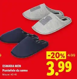 Lidl esmara MEN offerta