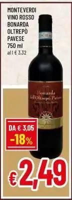 Famila MONTEVERDI VINO ROSSO BONARDA OLTREPÒ PAVESE offerta