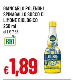 Famila GIANCARLO POLENGHI SPINAGALLO SUCCO DI LIMONE BIOLOGICO offerta