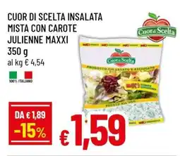Famila CUOR DI SCELTA INSALATA MISTA CON CAROTE JULIENNE MAXXI offerta