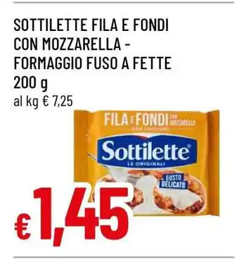 Famila Sottilette fila e fondi con mozzarella offerta