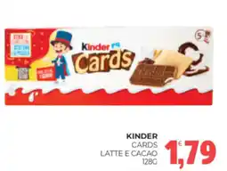 Eté Kinder cards latte e cacao offerta