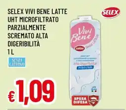 Famila SELEX VIVI BENE LATTE UHT MICROFILTRATO PARZIALMENTE SCREMATO ALTA DIGERIBILITÀ 1 L offerta