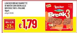 Famila Loacker Break3 Barrette di Wafer con Crema alle Nocciole 100% Italiane offerta