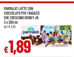 Famila Parmalat Latte con Cioccolato per i Ragazzi che Crescono Disney Jr offerta