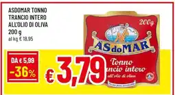 Famila ASDOMAR TONNO TRANCIO INTERO ALL'OLIO DI OLIVA offerta