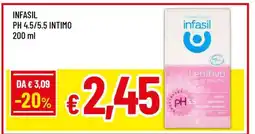 Famila INFASIL PH 4.5/5.5 INTIMO 200 ml offerta