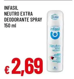 Famila INFASIL NEUTRO EXTRA DEODORANTE SPRAY offerta