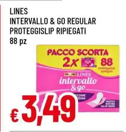 Famila LINES INTERVALLO & GO REGULAR PROTEGGISLIP RIPIEGATI offerta