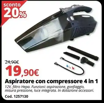 Brico Io Aspiratore con compressore 4 in 1 offerta
