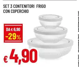 Famila Set 3 contenitori frigo con coperchio offerta