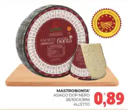 Eté Mastrobonta' asiago dop nero 28/30giorni all'etto offerta