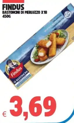 Eté Findus bastononi di merluzzo x18 offerta