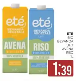 Eté Eté bio bevanda UHT avena riso offerta