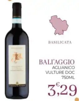 Eté Bali'aggio aglianico vulture DOC offerta