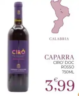 Eté Caparra ciro' doc rosso offerta