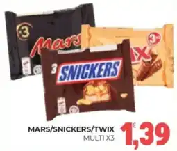 Eté Mars/snickers/twix multi x3 offerta