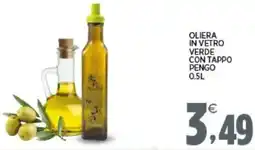 Interspar Oliera in vetro verde con tappo pengo offerta