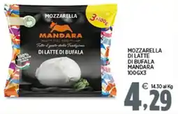 Interspar Mozzarella di latte di bufala MANDARA offerta