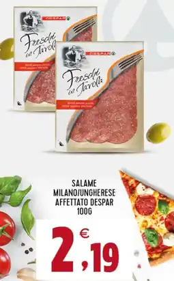 Interspar Salame milano/ungherese affettato DESPAR offerta