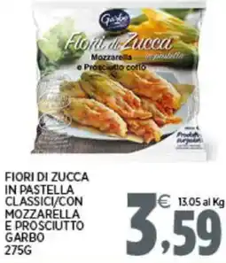 Interspar Fiori di zucca in pastella classici/con mozzarella e prosciutto garbo offerta