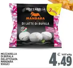Interspar Mozzarella di bufala delattosata MANDARA offerta